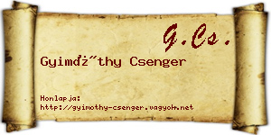 Gyimóthy Csenger névjegykártya